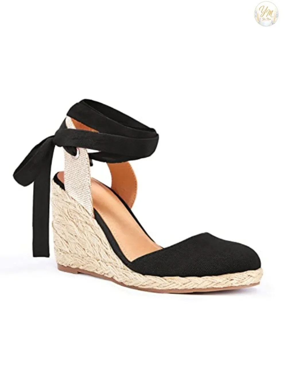 Women's Lace Up Espadrille Wedge Sandals Platform Slingback Heels